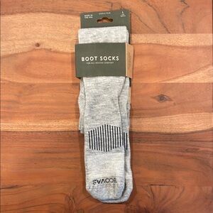 Tecovas Gray Boot Socks for Men. Size L